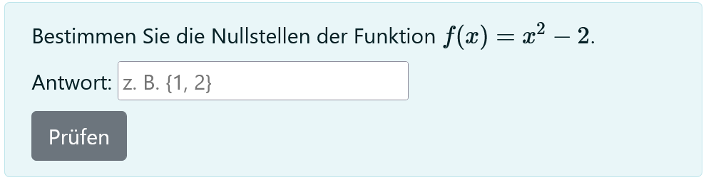 Vorschau einer Aufgabe