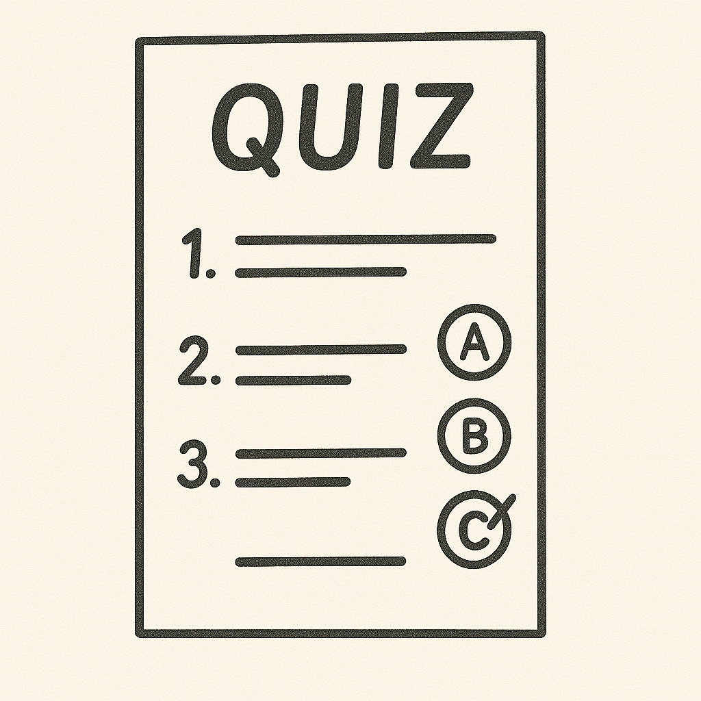 “Handgezeichnete illustration eines Quiz