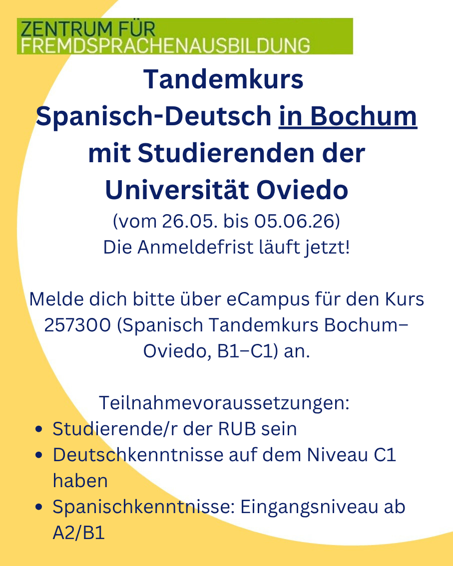 Tandemkurs Spanisch Deutsch in Bochum