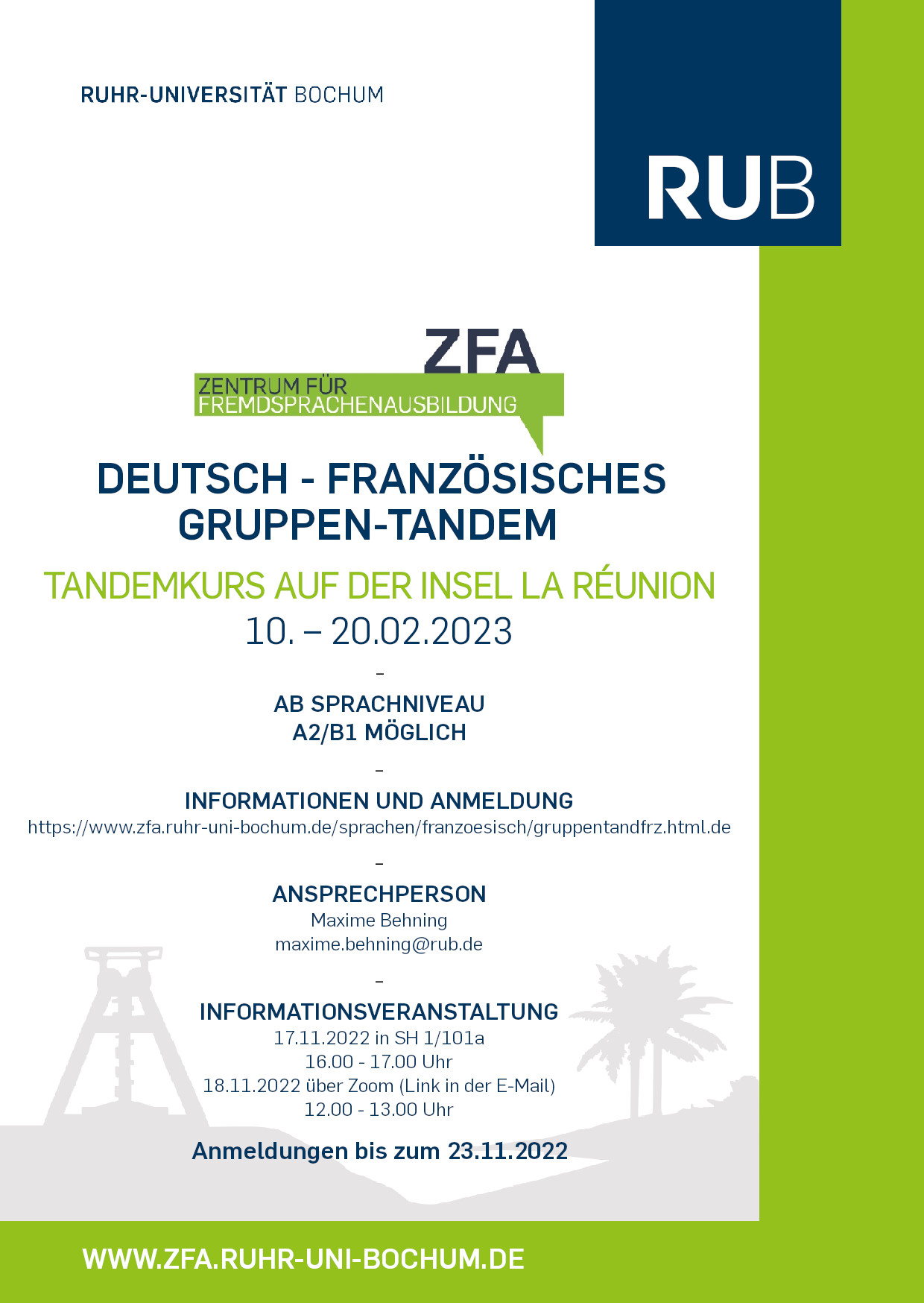 Tandemkurs la Réunion Flyer
