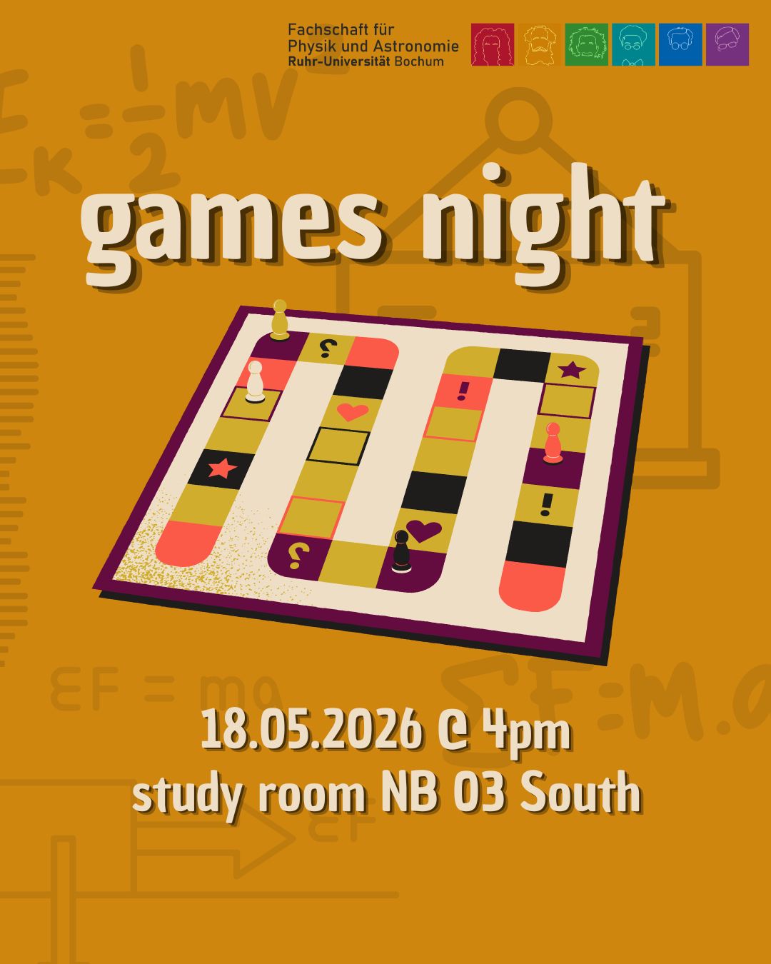 games night on may 18th @4pm in study room1